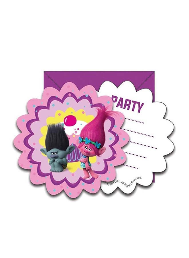 ترولز دعوات ومظاريف مقطوعة بالقالب - ترولز - عبوات مكونة من 6 دعوات و6 مظاريف - Image 2