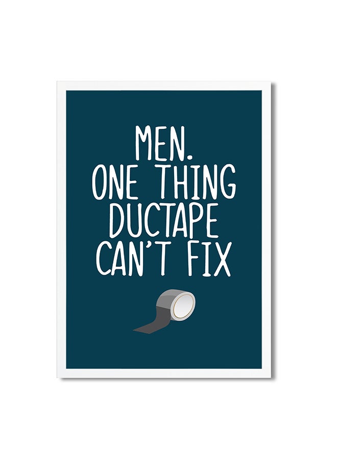 Foam Art Print Poster Blue/White - Image 1