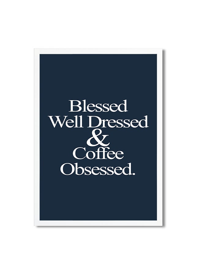 Foam Art Print Medium Poster Blue/White  - Image 1