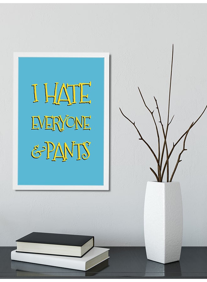 Foam Art Print Medium Poster Blue/Yellow 45 x 30cm - Image 2
