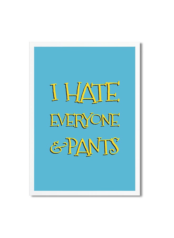 Foam Art Print Medium Poster Blue/Yellow 45 x 30cm - Image 1