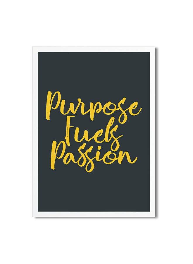 Foam Art Print Medium Poster Grey/Yellow 45 x 30cm  - Image 1