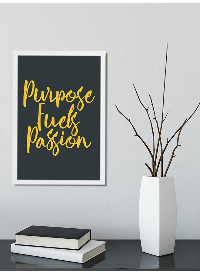 Foam Art Print Medium Poster Grey/Yellow 45 x 30cm  - Image 2
