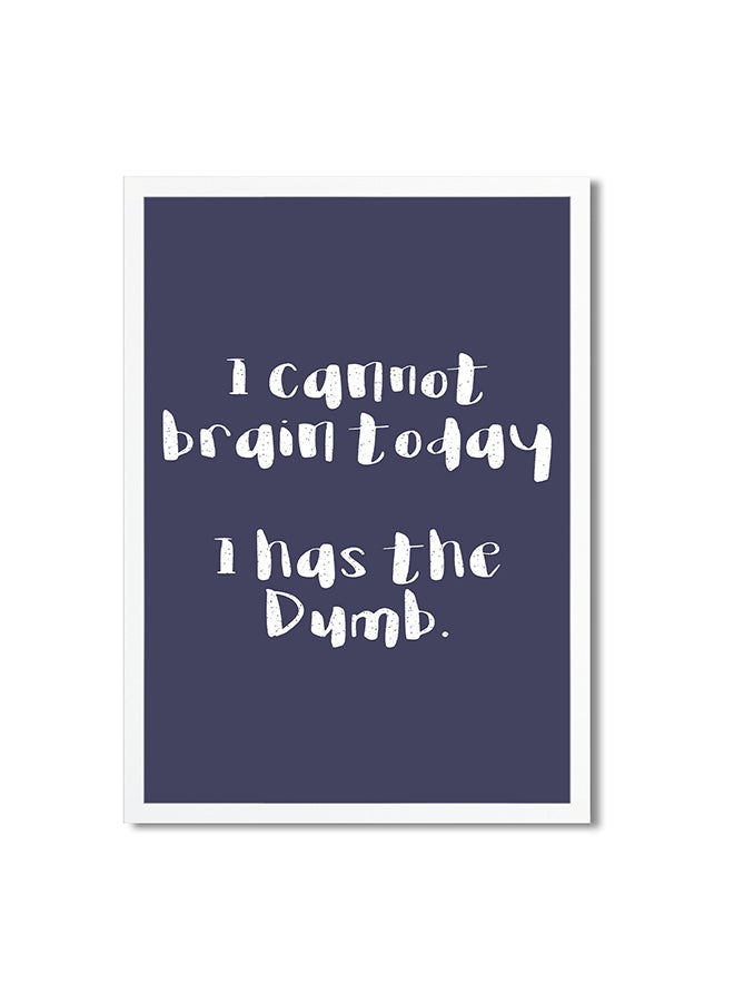 Foam Art Print Medium Poster- Funny Words Purple/White 
