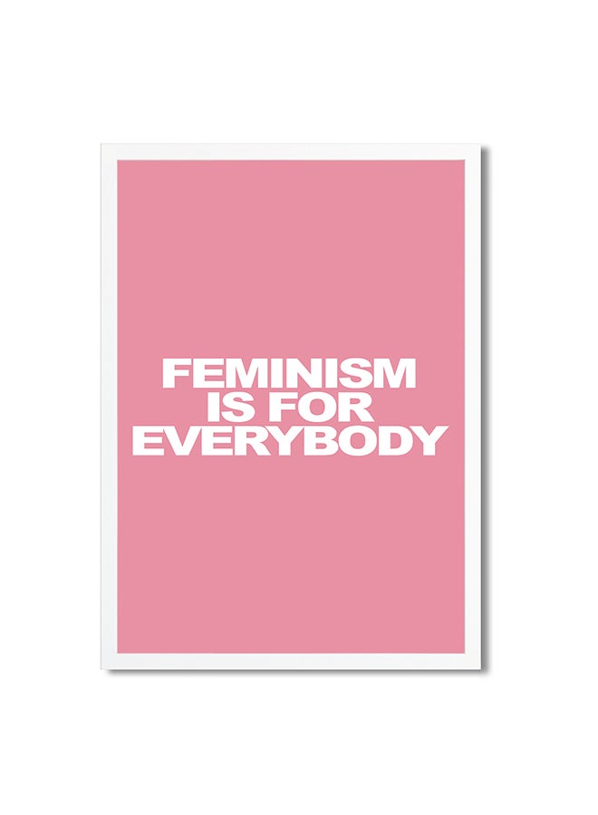 Foam Art Printed Medium Poster Pink/White