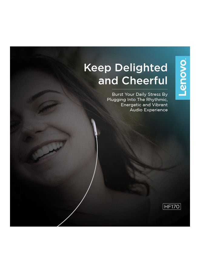 Lenovo - In-Ear Wired Earphone White - Image 1
