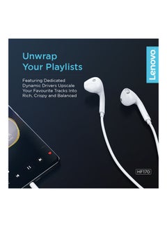 Lenovo In-Ear Wired Earphone White  - Image 4