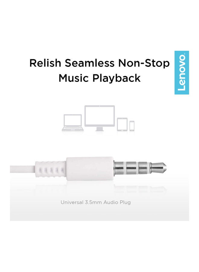 Lenovo - In-Ear Wired Earphone White - Image 1
