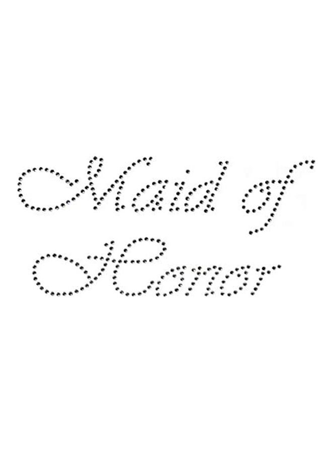 Generic Maid of Honor Rhinestone Iron on Transfer Bling DIY Black 
