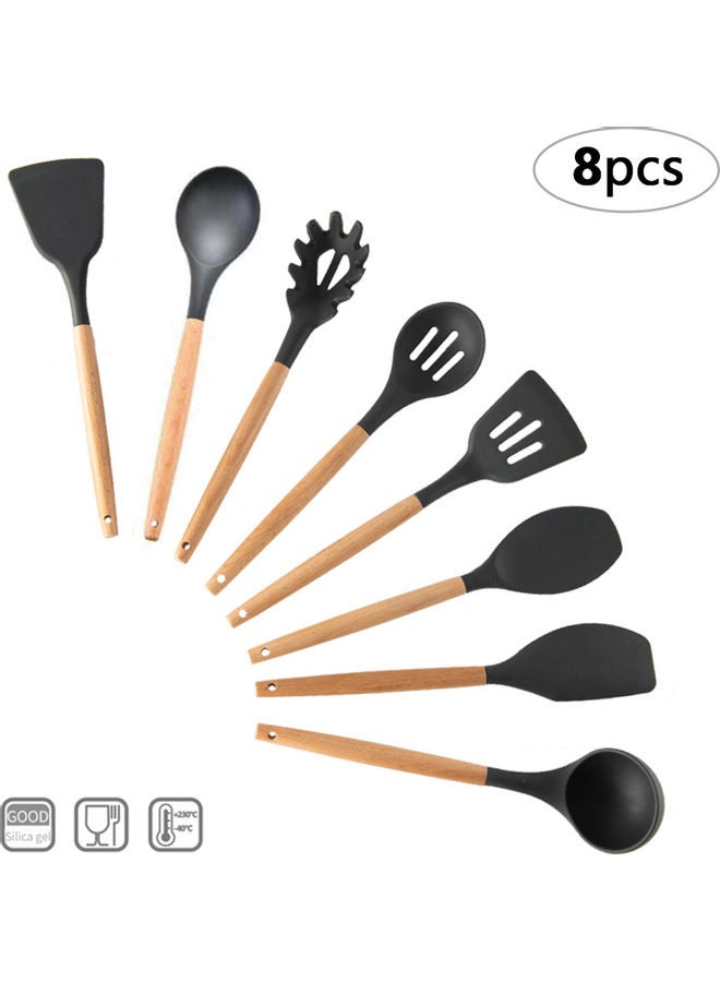 طقم أدوات طهي من 8 قطع أسود 32 x 11 x 11سم - Image 4
