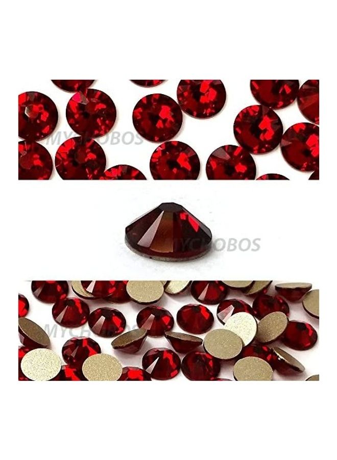 144-Piece Rhinestone Crystal Red