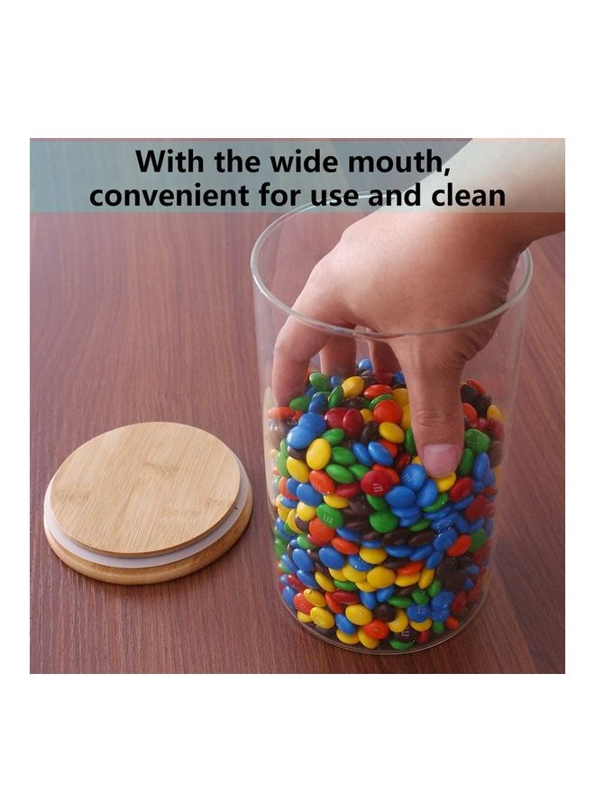 XiuWoo Glass Food Storage Jar Clear/Brown 1850ml  - Image 2