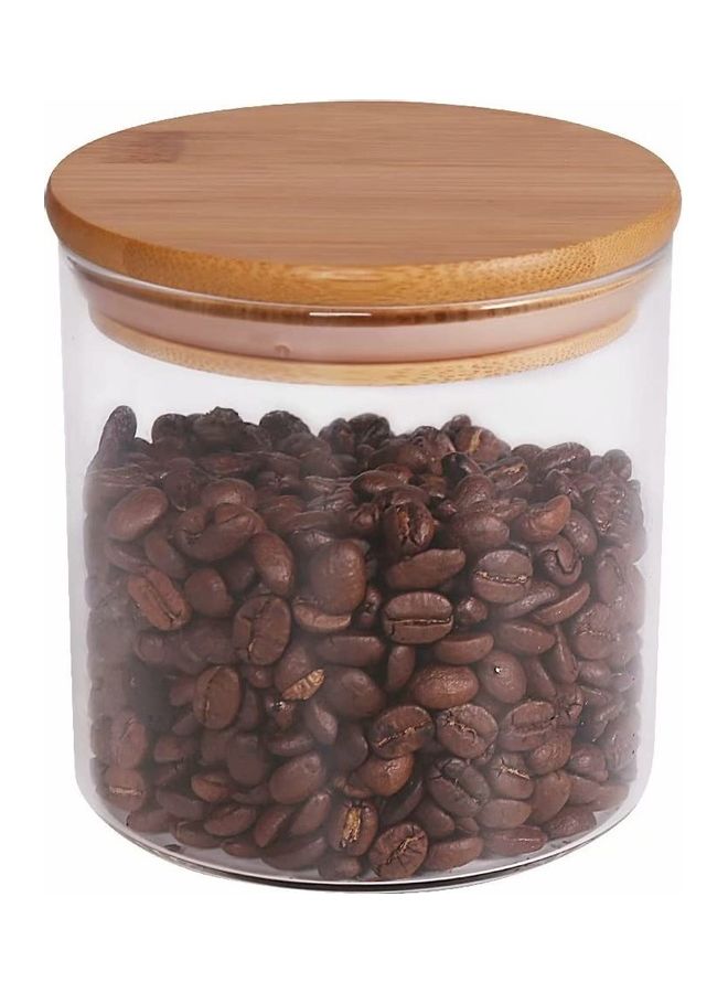 XiuWoo Glass Food Storage Jar Clear/Brown 550ml  - Image 1