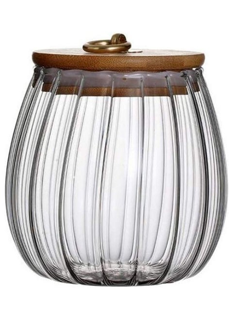 Glass Storage Jar Clear 7 x 8.5 x 12cm