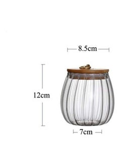XiuWoo Glass Storage Jar Clear 7 x 8.5 x 12cm  - Image 5