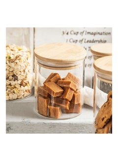 XiuWoo 4-Piece Food Storage Glass Containers Clear 10cm  - Image 2