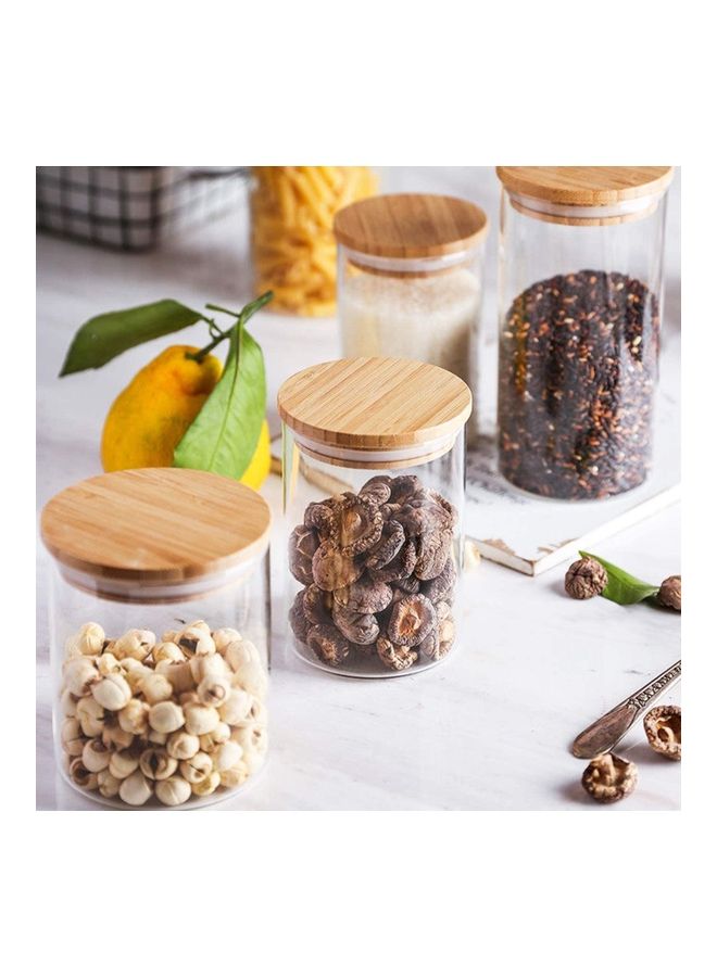 XiuWoo 4-Piece Food Storage Glass Containers Clear 10cm - Image 3