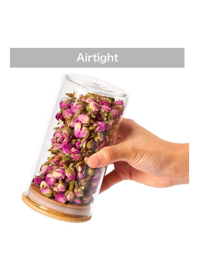 XiuWoo 6-Piece Food Storage Glass Jars With Bamboo Lids Clear 3 x 450, 3 x 700ml  - Image 4