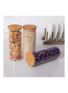 XiuWoo 3-Piece Food Storage Glass Jar Clear 900ml  - Image 3