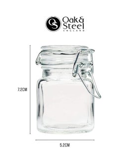 XiuWoo 12-Piece Food Storage Glass Mini Jars with Top Clip Clear 7.2cm  - Image 3