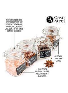 XiuWoo 12-Piece Food Storage Glass Mini Jars with Top Clip Clear 7.2cm  - Image 5
