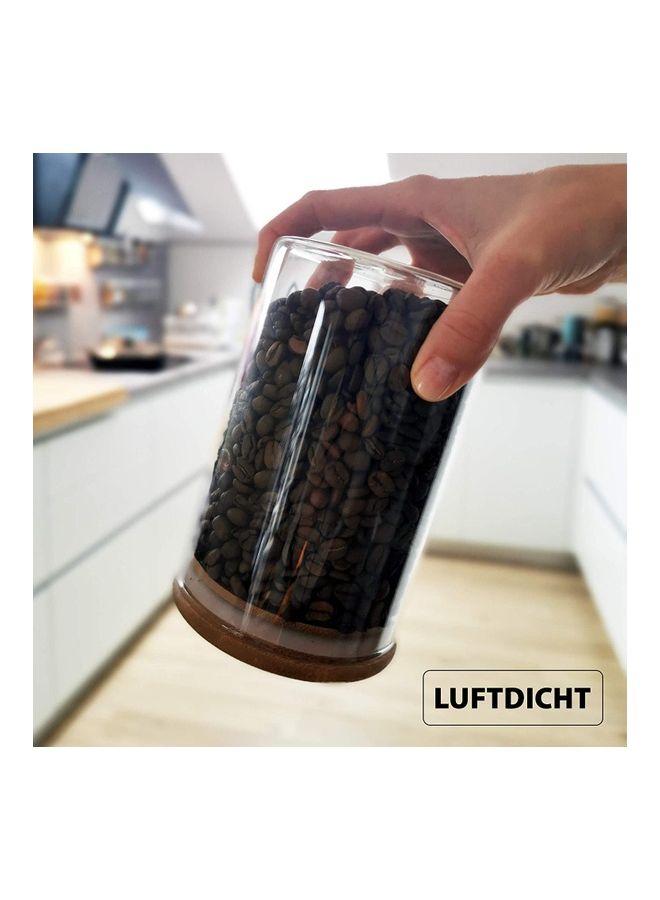 XiuWoo 6-Piece Airtight Glass Jar Set Clear 600 x 3, 1000 x 3ml - Image 4