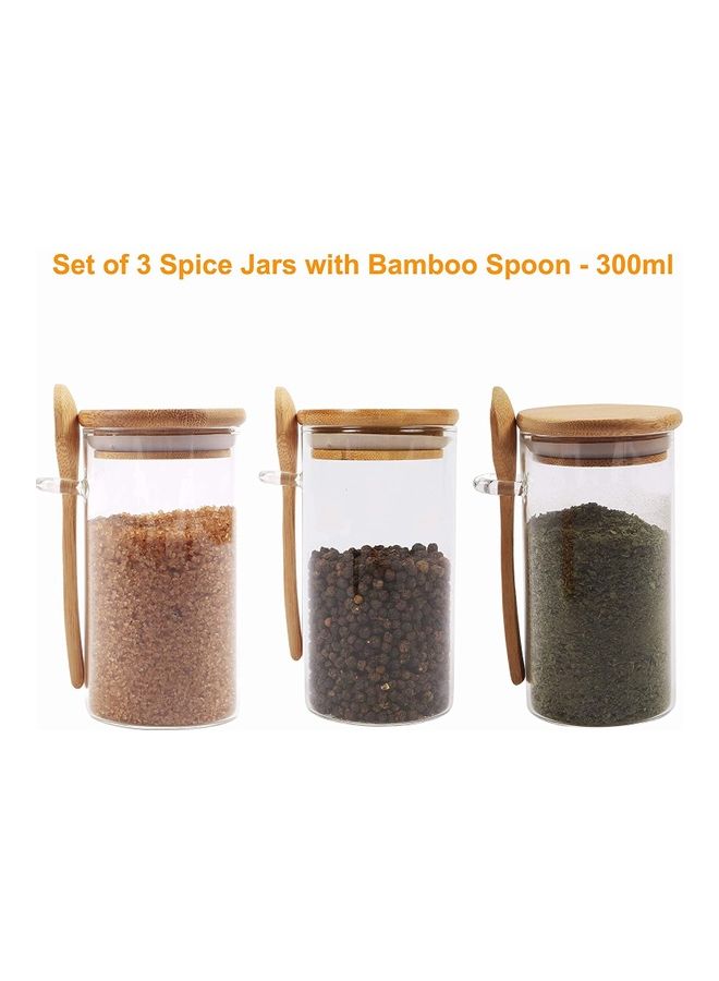 XiuWoo 3-Piece Airtight Glass Jar Set 12 x 6 (3-count)cm - Image 2