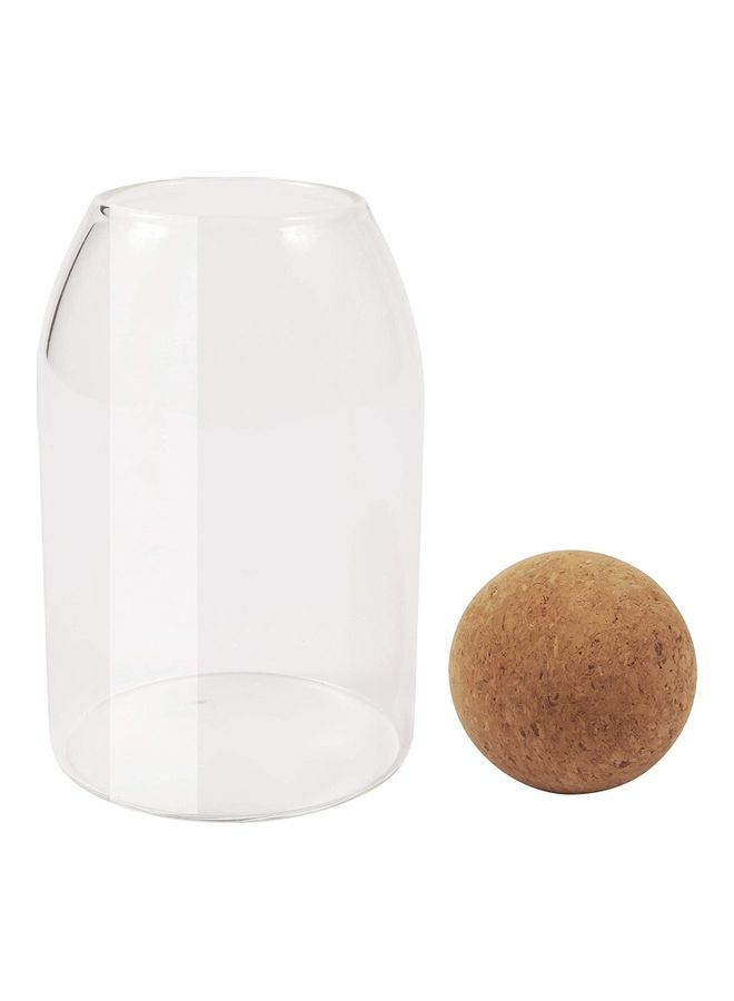 XiuWoo Glass Storage Jar with Cork Lid Clear - Image 4