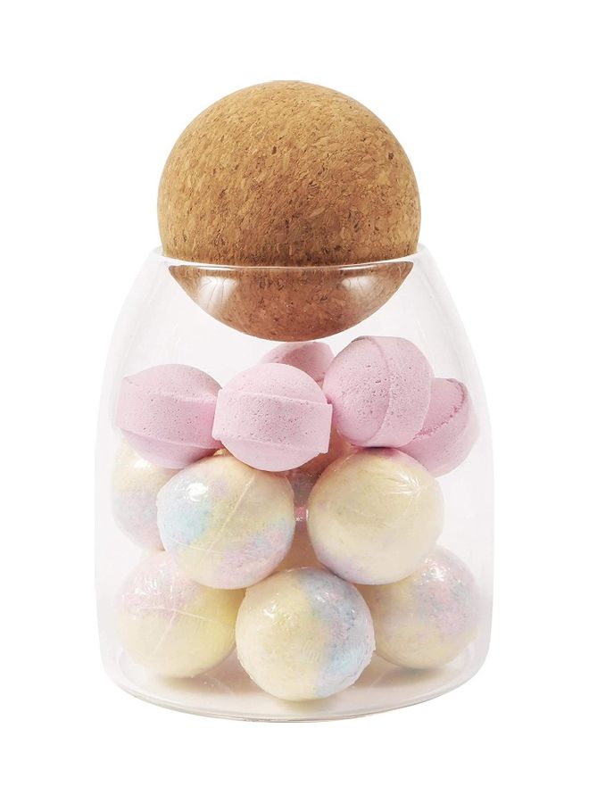 XiuWoo Set of 4 Clear Glass Storage Jar with Cork Ball Clear 4 x 0.5Liters - Image 3