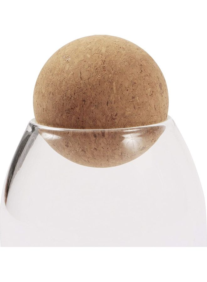 XiuWoo Set of 4 Clear Glass Storage Jar with Cork Ball Clear 4 x 0.5Liters - Image 5