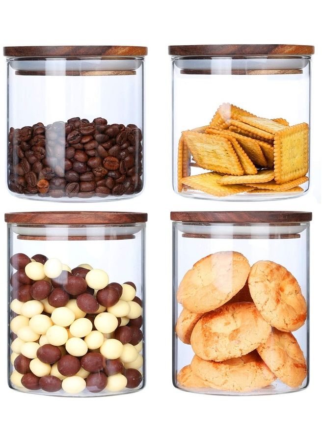 XiuWoo 4-Piece Airtight Glass Jar Set 550 x 2, 750 x 2ml  - Image 1