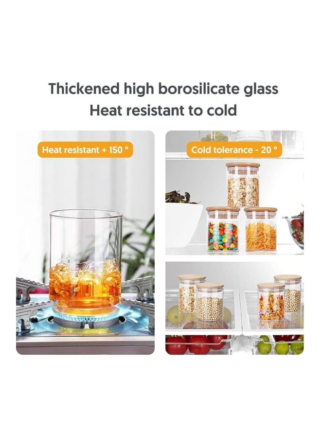 شو وو طقم مرطبانات زجاجية صغيرة لتخزين التوابل مكون من 12 قطعة شفاف 250ملليلتر - Image 4