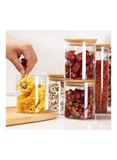XiuWoo 12-Piece Spices Storage Mini Glass Jars Clear 250ml  - Image 5