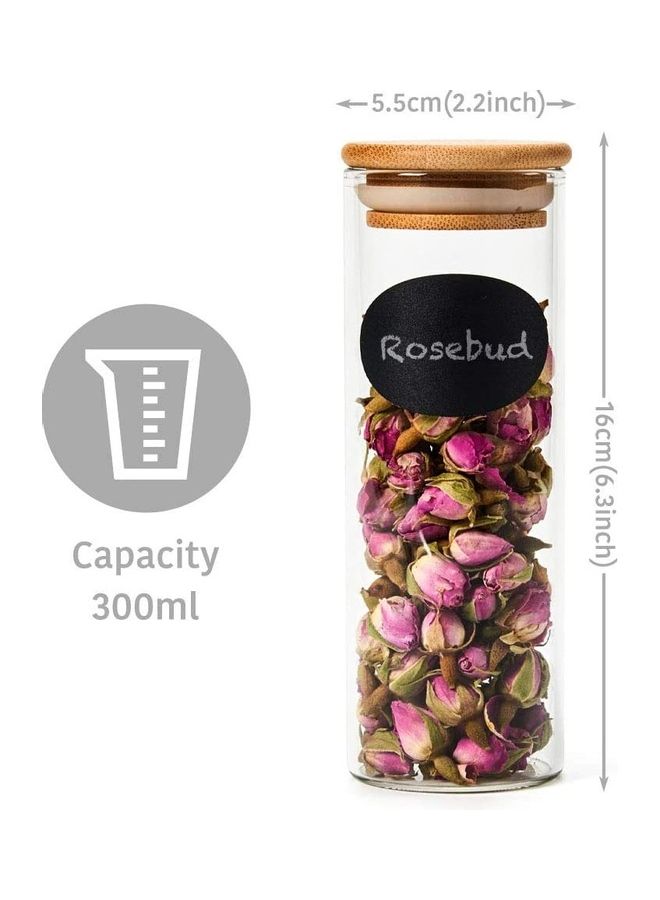 10-Piece Airtight Glass Jar Set 300 x 10ml