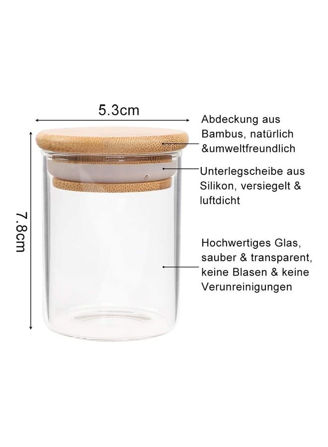 XiuWoo 12-Piece Airtight Glass Jar Set with Stickers 5.3 x 7.8 (12-count)cm - Image 2