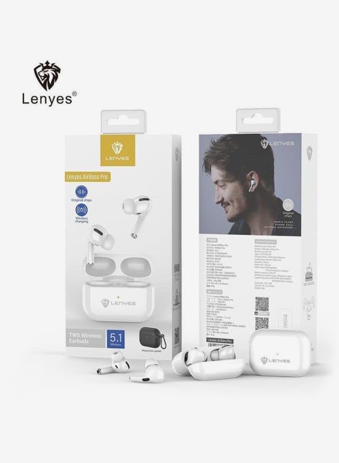Lenyes Bluetooth In-Ear Earbuds With Charging Case White - Image 5