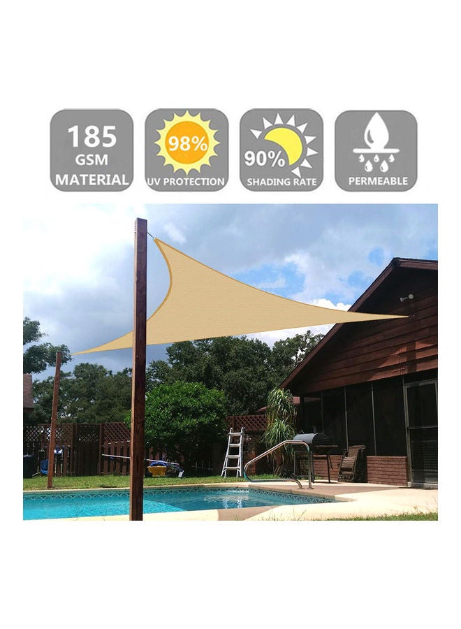Generic - Triangle Shaped Shade Sail Beige 3.6 x 3.6 x 3.6meter - Image 1