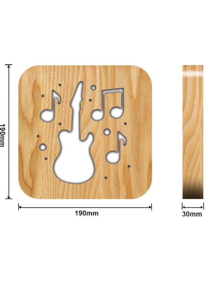 Neathome Guitar Shape 3D LED Lamp Brown - Image 2
