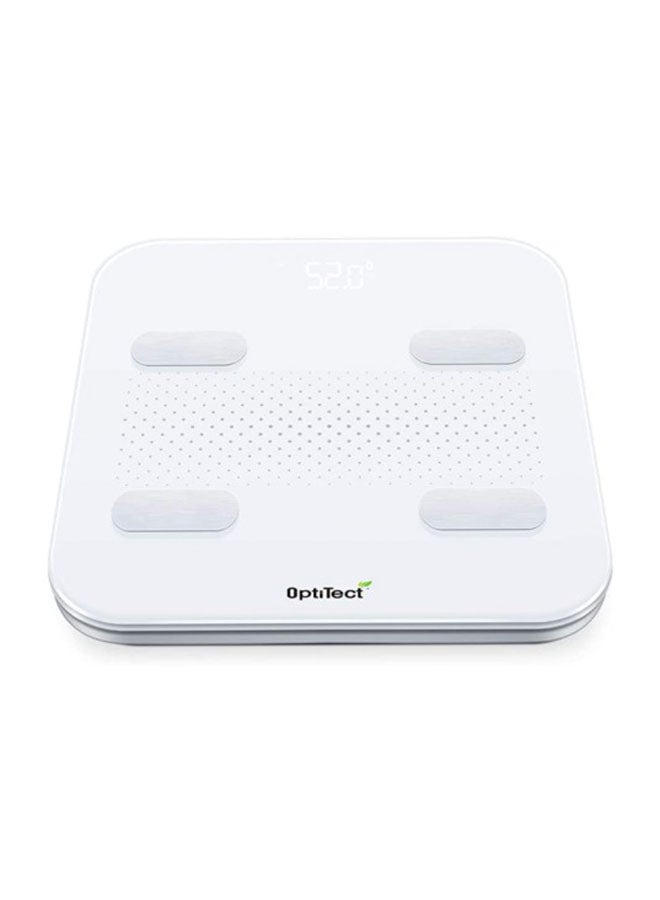 OptiTect - Bathroom Digital Weight Scale White 30 x 30 x 2cm - Image 1