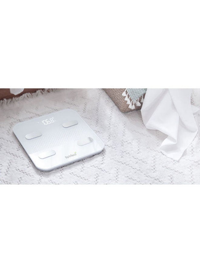 OptiTect - Bathroom Digital Weight Scale White 30 x 30 x 2cm - Image 1