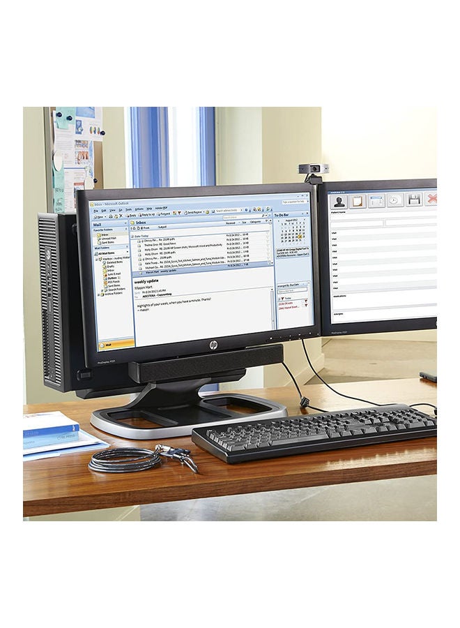 HP - Speaker Bar With USB And Audio Cable Black - Image 1