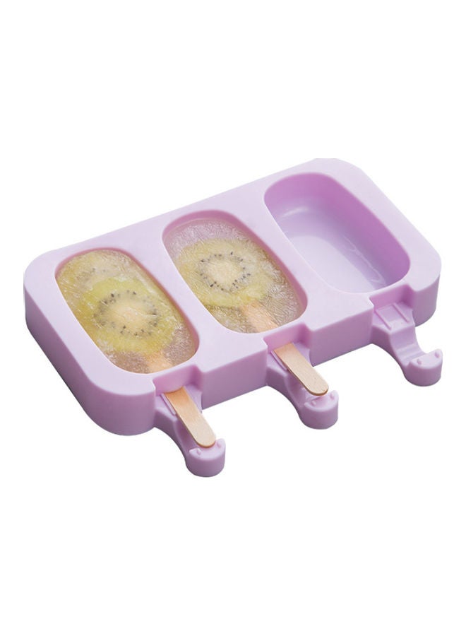 QiaoKai Silicone Ice Cream Mold purple 10.8x19.5x3.5cm  - Image 1