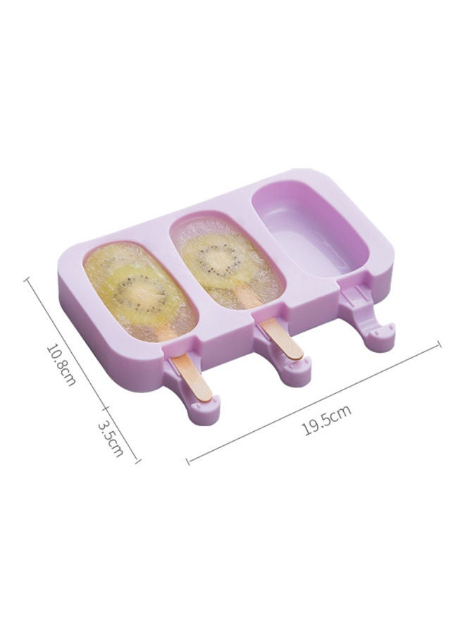 QiaoKai Silicone Ice Cream Mold purple 10.8x19.5x3.5cm  - Image 3