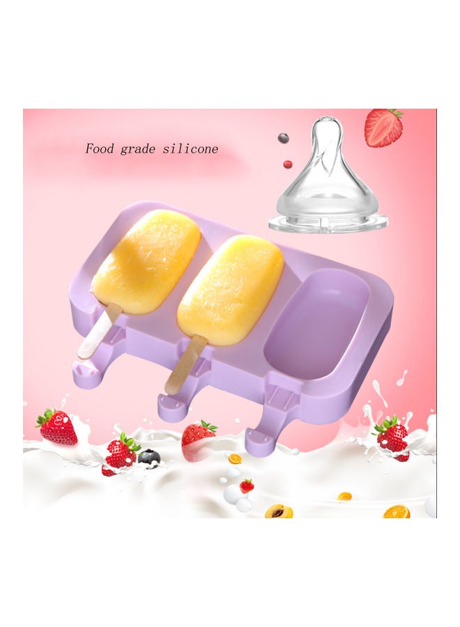 QiaoKai Silicone Ice Cream Mould purple 19.5x11*9cm  - Image 3