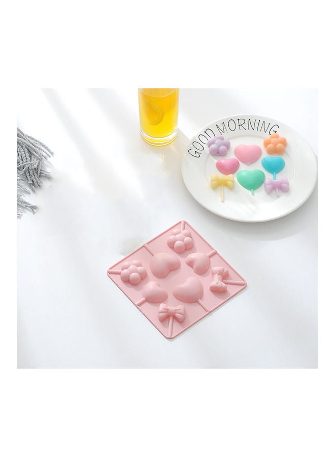QiaoKai Silicone Ice Cream Mold pink 15x15.1x1.5cm  - Image 3
