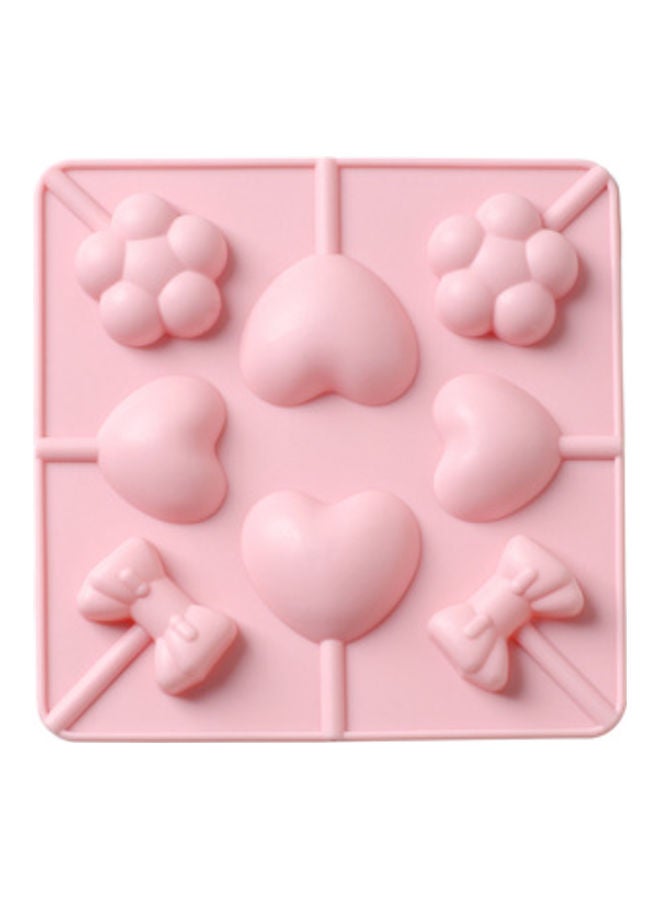QiaoKai Silicone Ice Cream Mold pink 15x15.1x1.5cm  - Image 1