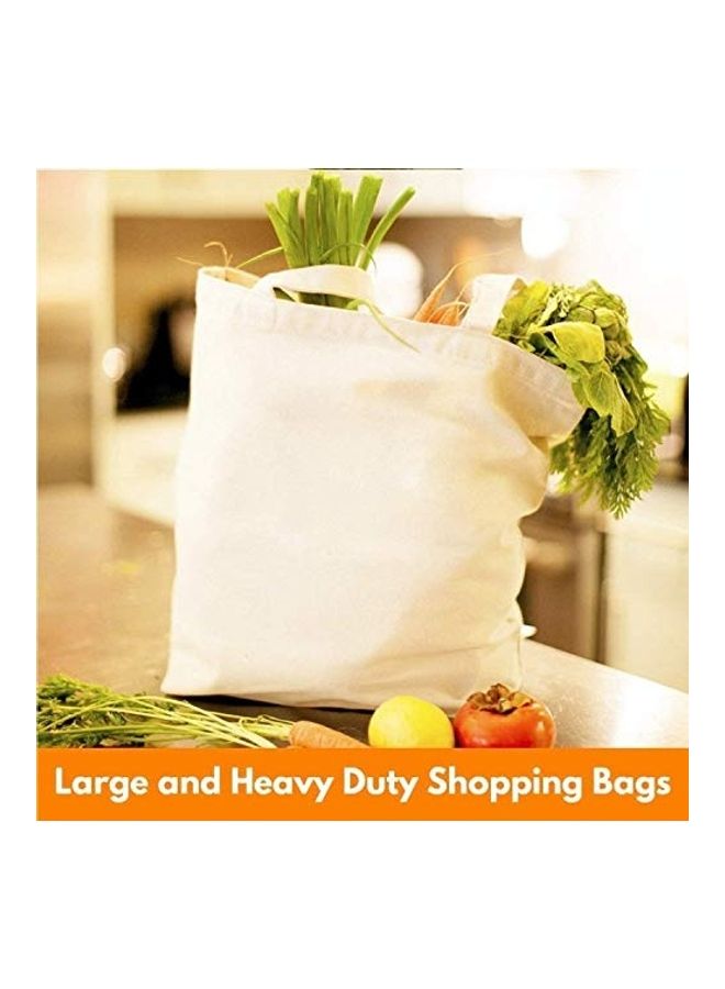 Eco-neutral - 3-Piece Cotton Tote Bags White 42x38cm - Image 1