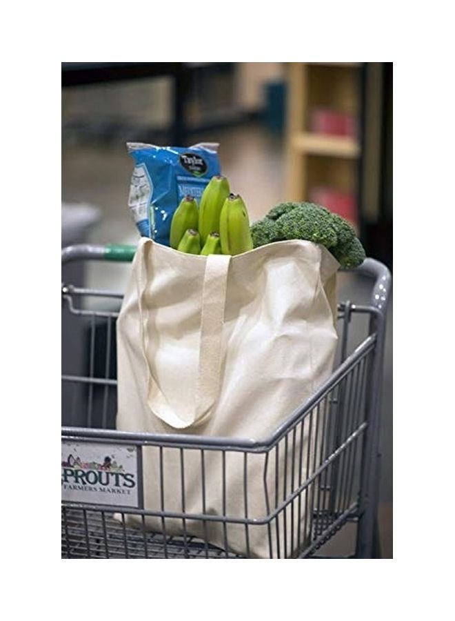 Eco-neutral - 6-Piece Cotton Tote Bags Beige 42x38cm - Image 1