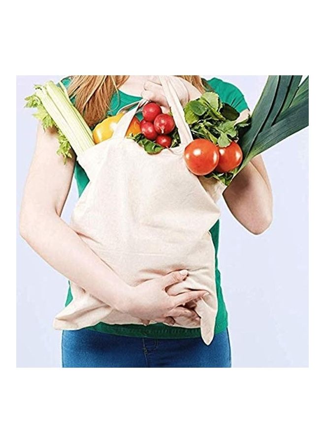 Eco-neutral - 6-Piece Cotton Tote Bags Beige 42x38cm - Image 1