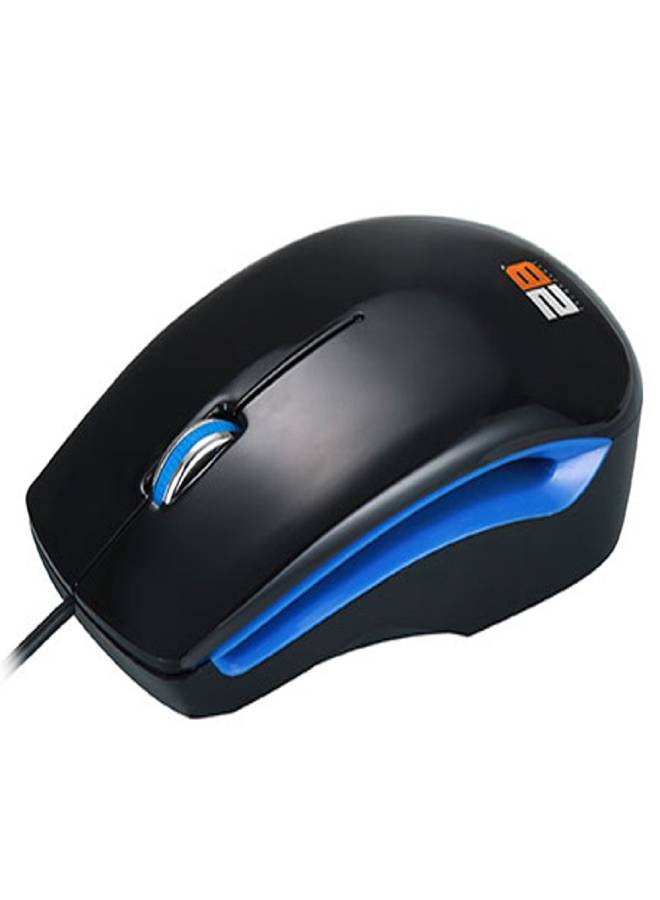 2B Optical Wired Mouse Piano Finishing Black/Blue